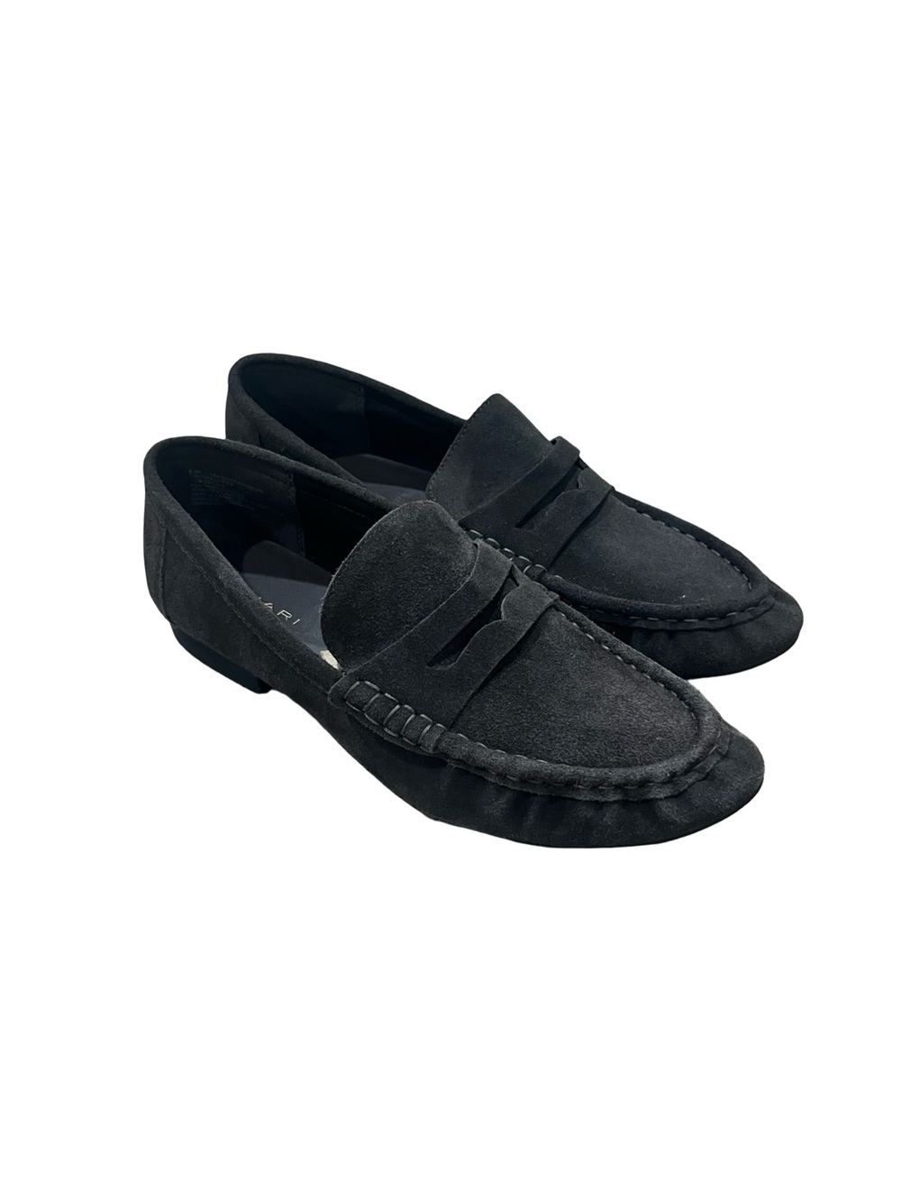 Tahari Dark Brown Suede Penny Loafers Women’s 8.5 Old Money Preppy Shoes - Picture 3 of 8